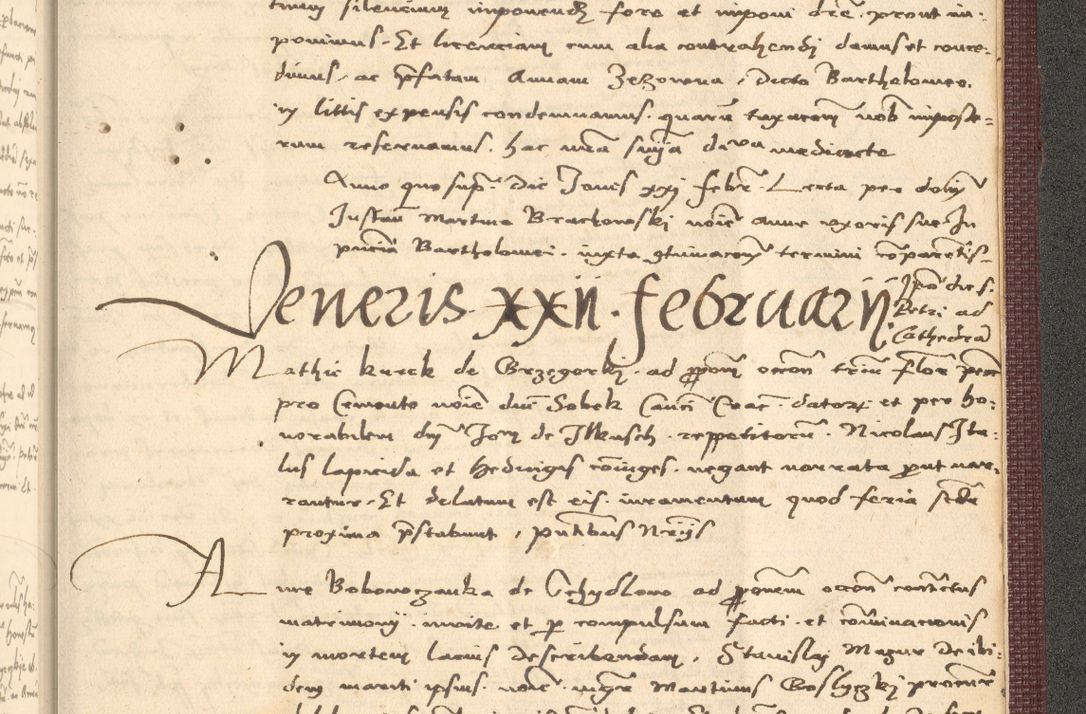 Zdjęcie nr 1083 dla obiektu archiwalnego: Acta actorum, obligacionum sententiarumque tam interlocutoriarum quam diffinitivarum coram reverendo domino Thoma Roschnowsky canonico et officiali Cracoviensi generali ad annum Domini 1534, indicione septima, pontificatus sanctissimi in Christo patris domini et domini Clementis pape septimi, anno ipsius undecimo vel alias, ut dicitur vacante sede apostolica feliciter continuantur