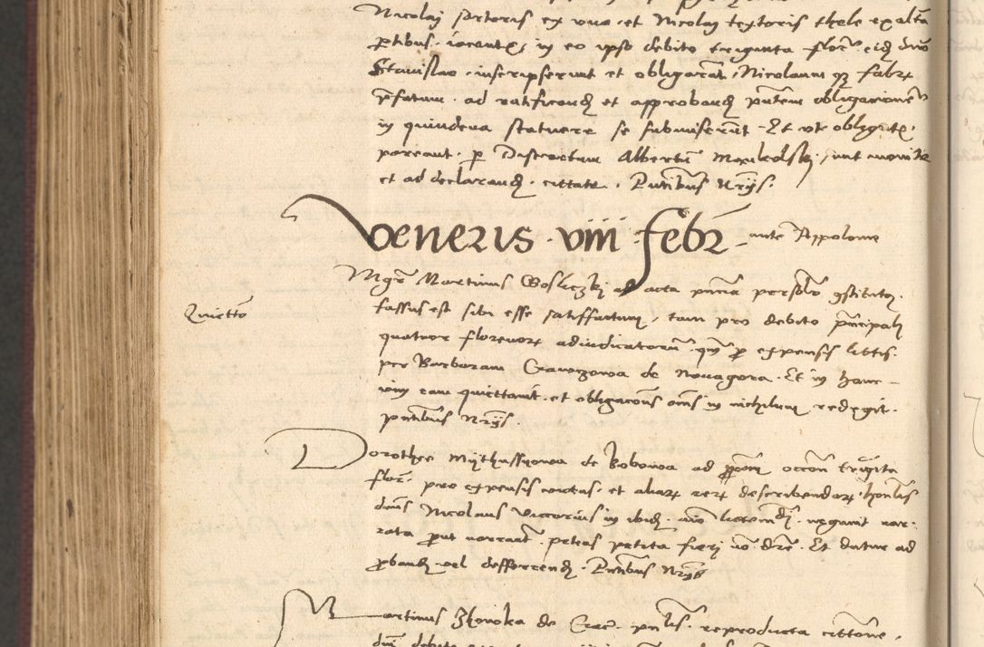 Zdjęcie nr 1074 dla obiektu archiwalnego: Acta actorum, obligacionum sententiarumque tam interlocutoriarum quam diffinitivarum coram reverendo domino Thoma Roschnowsky canonico et officiali Cracoviensi generali ad annum Domini 1534, indicione septima, pontificatus sanctissimi in Christo patris domini et domini Clementis pape septimi, anno ipsius undecimo vel alias, ut dicitur vacante sede apostolica feliciter continuantur