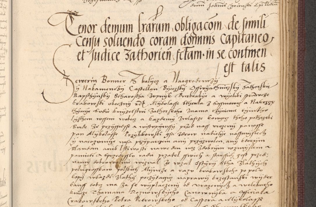Zdjęcie nr 593 dla obiektu archiwalnego: Acta actorum, obligacionum sententiarumque tam interlocutoriarum quam diffinitivarum coram reverendo domino Thoma Roschnowsky canonico et officiali Cracoviensi generali ad annum Domini 1534, indicione septima, pontificatus sanctissimi in Christo patris domini et domini Clementis pape septimi, anno ipsius undecimo vel alias, ut dicitur vacante sede apostolica feliciter continuantur