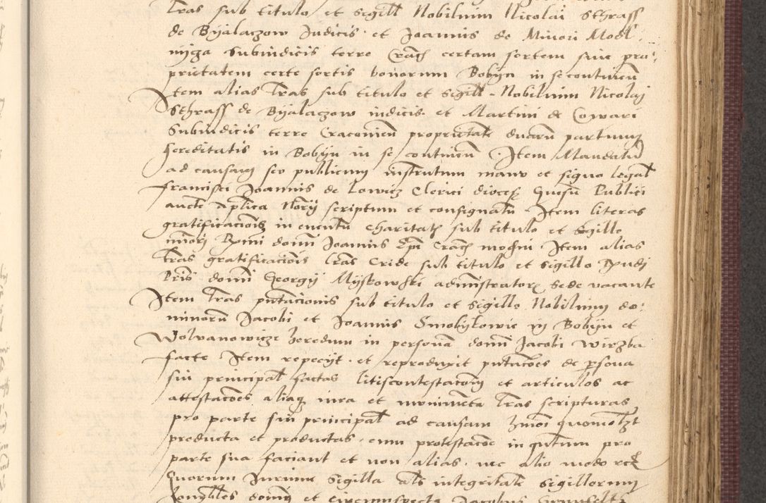 Zdjęcie nr 585 dla obiektu archiwalnego: Acta actorum, obligacionum sententiarumque tam interlocutoriarum quam diffinitivarum coram reverendo domino Thoma Roschnowsky canonico et officiali Cracoviensi generali ad annum Domini 1534, indicione septima, pontificatus sanctissimi in Christo patris domini et domini Clementis pape septimi, anno ipsius undecimo vel alias, ut dicitur vacante sede apostolica feliciter continuantur