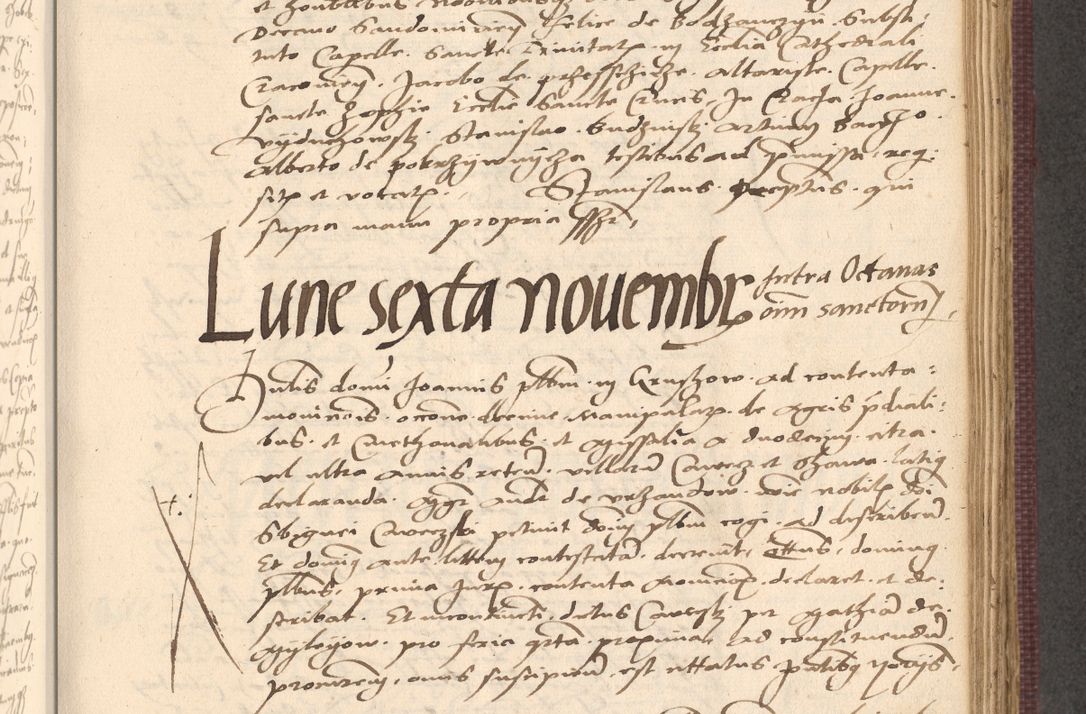 Zdjęcie nr 557 dla obiektu archiwalnego: Acta actorum, obligacionum sententiarumque tam interlocutoriarum quam diffinitivarum coram reverendo domino Thoma Roschnowsky canonico et officiali Cracoviensi generali ad annum Domini 1534, indicione septima, pontificatus sanctissimi in Christo patris domini et domini Clementis pape septimi, anno ipsius undecimo vel alias, ut dicitur vacante sede apostolica feliciter continuantur