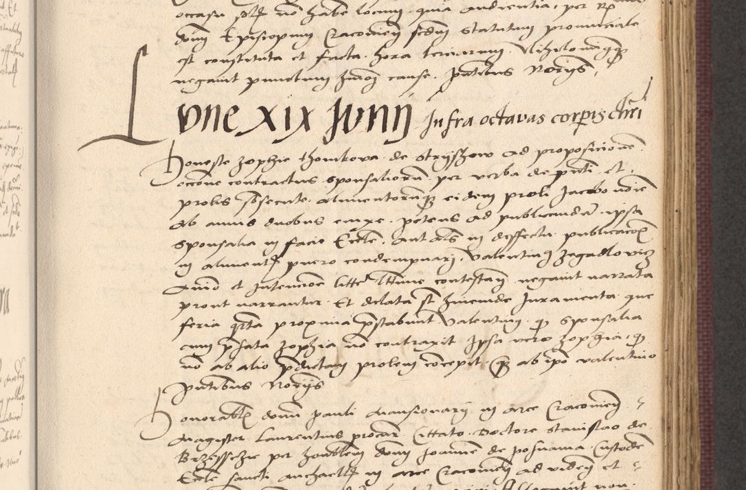 Zdjęcie nr 415 dla obiektu archiwalnego: Acta actorum, obligacionum sententiarumque tam interlocutoriarum quam diffinitivarum coram reverendo domino Thoma Roschnowsky canonico et officiali Cracoviensi generali ad annum Domini 1534, indicione septima, pontificatus sanctissimi in Christo patris domini et domini Clementis pape septimi, anno ipsius undecimo vel alias, ut dicitur vacante sede apostolica feliciter continuantur