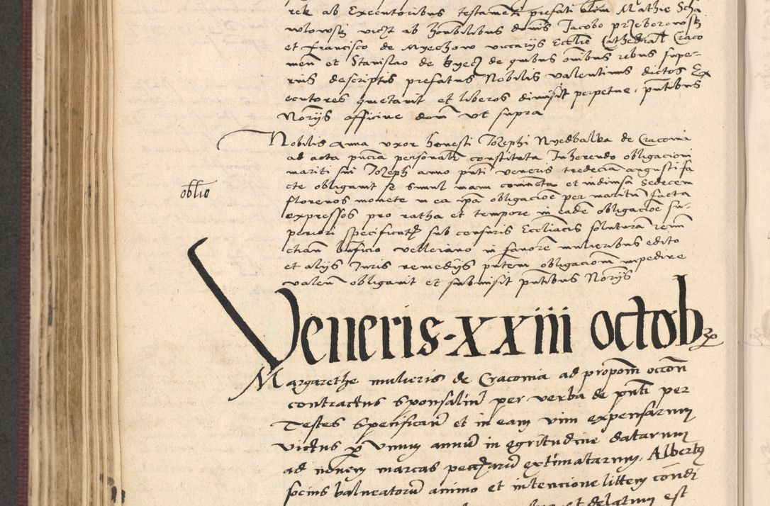 Zdjęcie nr 386 dla obiektu archiwalnego: Acta actorum, obligacionum sententiarumque tam interlocutoriarum quam diffinitivarum coram reverendo domino Thoma Roschnowsky canonico et officiali Cracoviensi generali ad annum Domini 1534, indicione septima, pontificatus sanctissimi in Christo patris domini et domini Clementis pape septimi, anno ipsius undecimo vel alias, ut dicitur vacante sede apostolica feliciter continuantur