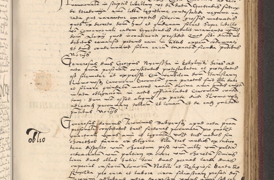 Zdjęcie nr 381 dla obiektu archiwalnego: Acta actorum, obligacionum sententiarumque tam interlocutoriarum quam diffinitivarum coram reverendo domino Thoma Roschnowsky canonico et officiali Cracoviensi generali ad annum Domini 1534, indicione septima, pontificatus sanctissimi in Christo patris domini et domini Clementis pape septimi, anno ipsius undecimo vel alias, ut dicitur vacante sede apostolica feliciter continuantur