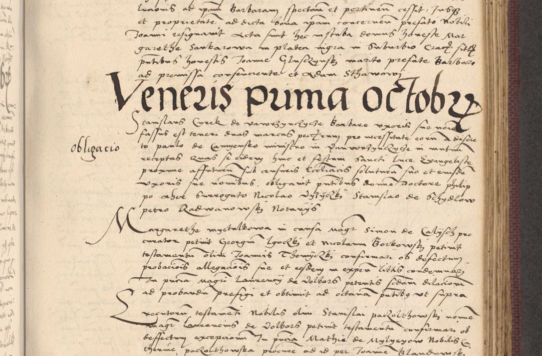 Zdjęcie nr 361 dla obiektu archiwalnego: Acta actorum, obligacionum sententiarumque tam interlocutoriarum quam diffinitivarum coram reverendo domino Thoma Roschnowsky canonico et officiali Cracoviensi generali ad annum Domini 1534, indicione septima, pontificatus sanctissimi in Christo patris domini et domini Clementis pape septimi, anno ipsius undecimo vel alias, ut dicitur vacante sede apostolica feliciter continuantur