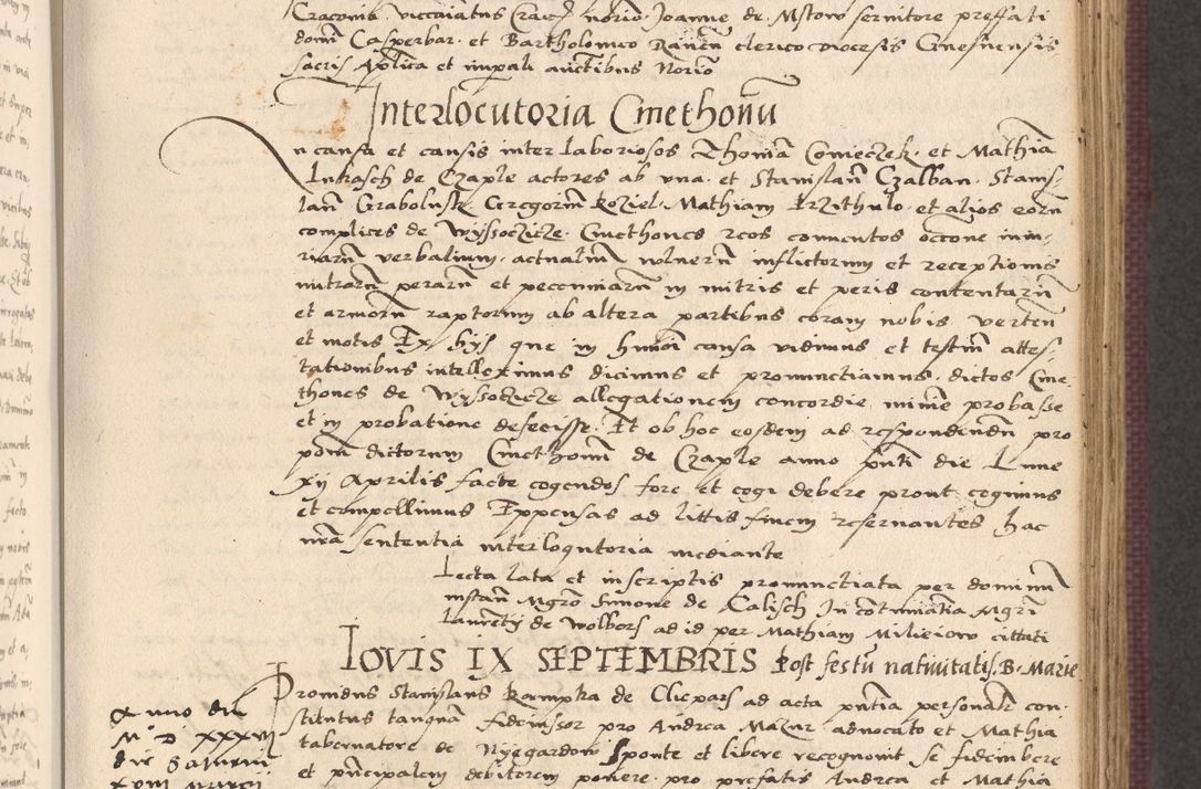 Zdjęcie nr 341 dla obiektu archiwalnego: Acta actorum, obligacionum sententiarumque tam interlocutoriarum quam diffinitivarum coram reverendo domino Thoma Roschnowsky canonico et officiali Cracoviensi generali ad annum Domini 1534, indicione septima, pontificatus sanctissimi in Christo patris domini et domini Clementis pape septimi, anno ipsius undecimo vel alias, ut dicitur vacante sede apostolica feliciter continuantur
