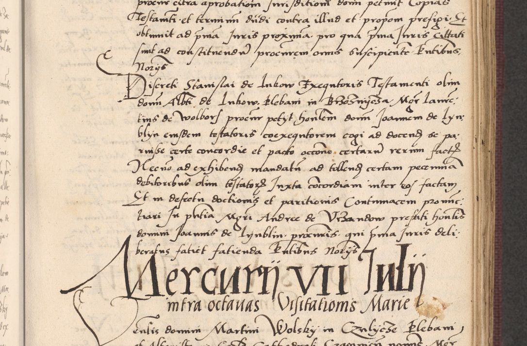 Zdjęcie nr 303 dla obiektu archiwalnego: Acta actorum, obligacionum sententiarumque tam interlocutoriarum quam diffinitivarum coram reverendo domino Thoma Roschnowsky canonico et officiali Cracoviensi generali ad annum Domini 1534, indicione septima, pontificatus sanctissimi in Christo patris domini et domini Clementis pape septimi, anno ipsius undecimo vel alias, ut dicitur vacante sede apostolica feliciter continuantur