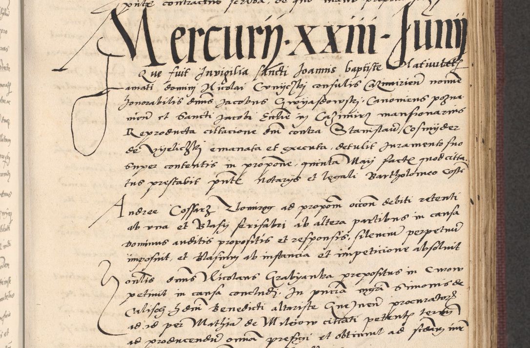 Zdjęcie nr 291 dla obiektu archiwalnego: Acta actorum, obligacionum sententiarumque tam interlocutoriarum quam diffinitivarum coram reverendo domino Thoma Roschnowsky canonico et officiali Cracoviensi generali ad annum Domini 1534, indicione septima, pontificatus sanctissimi in Christo patris domini et domini Clementis pape septimi, anno ipsius undecimo vel alias, ut dicitur vacante sede apostolica feliciter continuantur