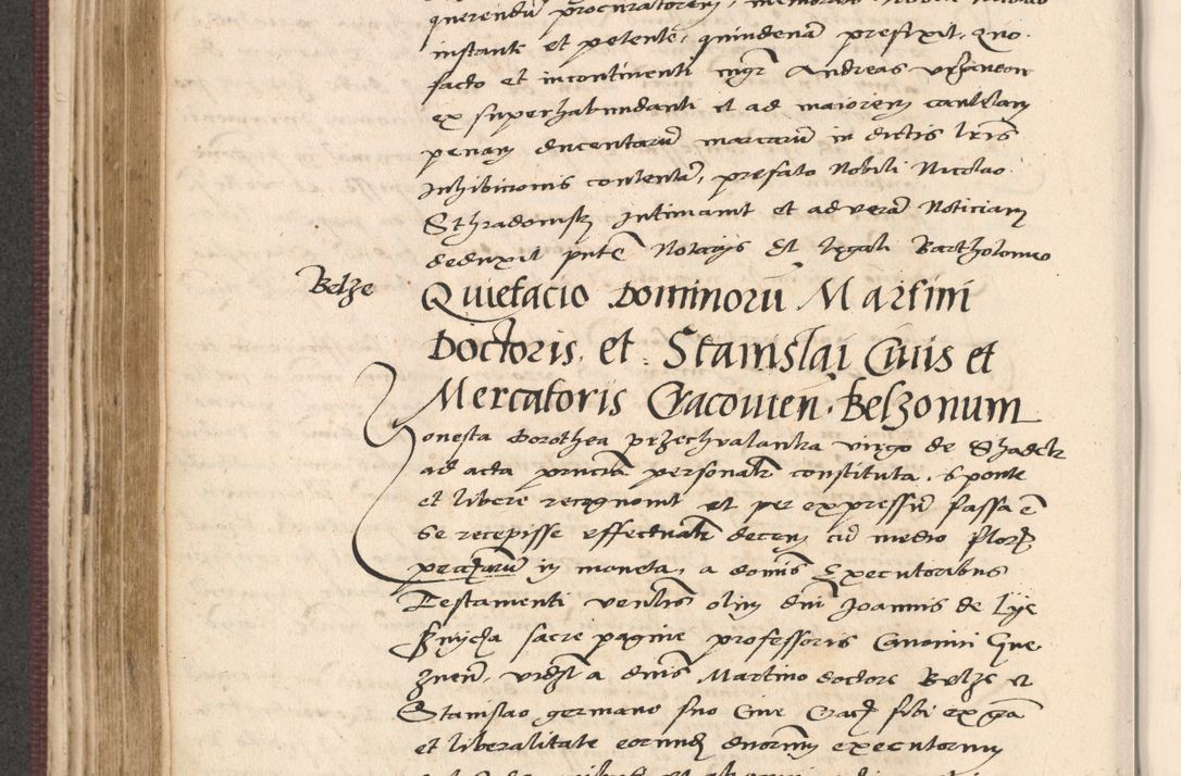 Zdjęcie nr 284 dla obiektu archiwalnego: Acta actorum, obligacionum sententiarumque tam interlocutoriarum quam diffinitivarum coram reverendo domino Thoma Roschnowsky canonico et officiali Cracoviensi generali ad annum Domini 1534, indicione septima, pontificatus sanctissimi in Christo patris domini et domini Clementis pape septimi, anno ipsius undecimo vel alias, ut dicitur vacante sede apostolica feliciter continuantur