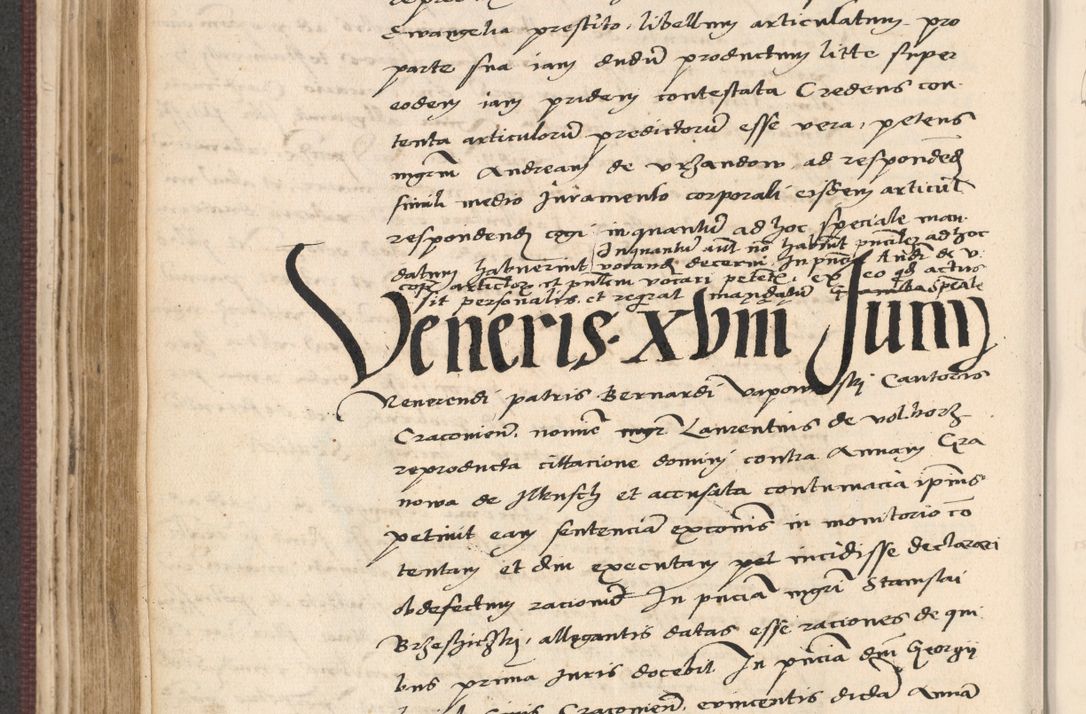 Zdjęcie nr 278 dla obiektu archiwalnego: Acta actorum, obligacionum sententiarumque tam interlocutoriarum quam diffinitivarum coram reverendo domino Thoma Roschnowsky canonico et officiali Cracoviensi generali ad annum Domini 1534, indicione septima, pontificatus sanctissimi in Christo patris domini et domini Clementis pape septimi, anno ipsius undecimo vel alias, ut dicitur vacante sede apostolica feliciter continuantur