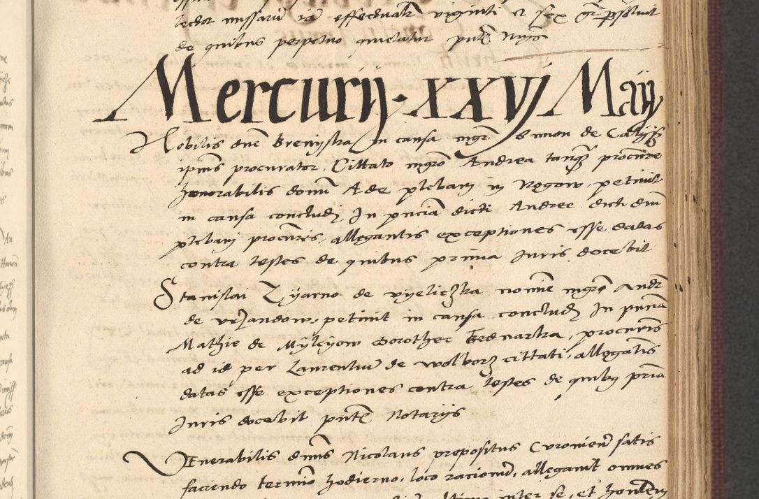 Zdjęcie nr 249 dla obiektu archiwalnego: Acta actorum, obligacionum sententiarumque tam interlocutoriarum quam diffinitivarum coram reverendo domino Thoma Roschnowsky canonico et officiali Cracoviensi generali ad annum Domini 1534, indicione septima, pontificatus sanctissimi in Christo patris domini et domini Clementis pape septimi, anno ipsius undecimo vel alias, ut dicitur vacante sede apostolica feliciter continuantur