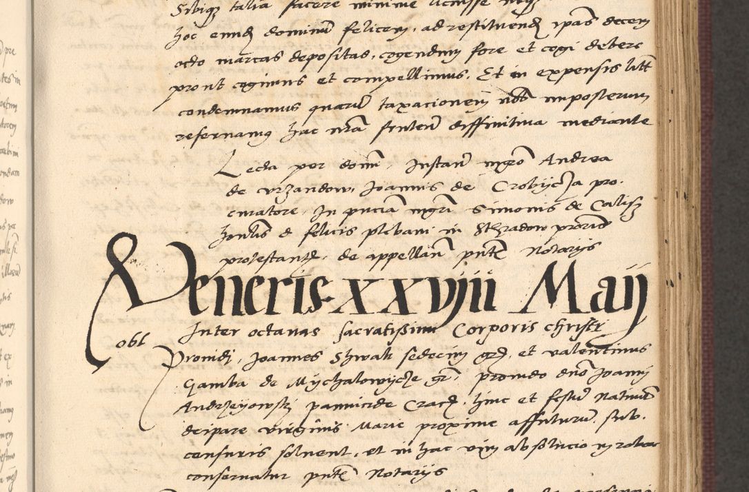 Zdjęcie nr 251 dla obiektu archiwalnego: Acta actorum, obligacionum sententiarumque tam interlocutoriarum quam diffinitivarum coram reverendo domino Thoma Roschnowsky canonico et officiali Cracoviensi generali ad annum Domini 1534, indicione septima, pontificatus sanctissimi in Christo patris domini et domini Clementis pape septimi, anno ipsius undecimo vel alias, ut dicitur vacante sede apostolica feliciter continuantur