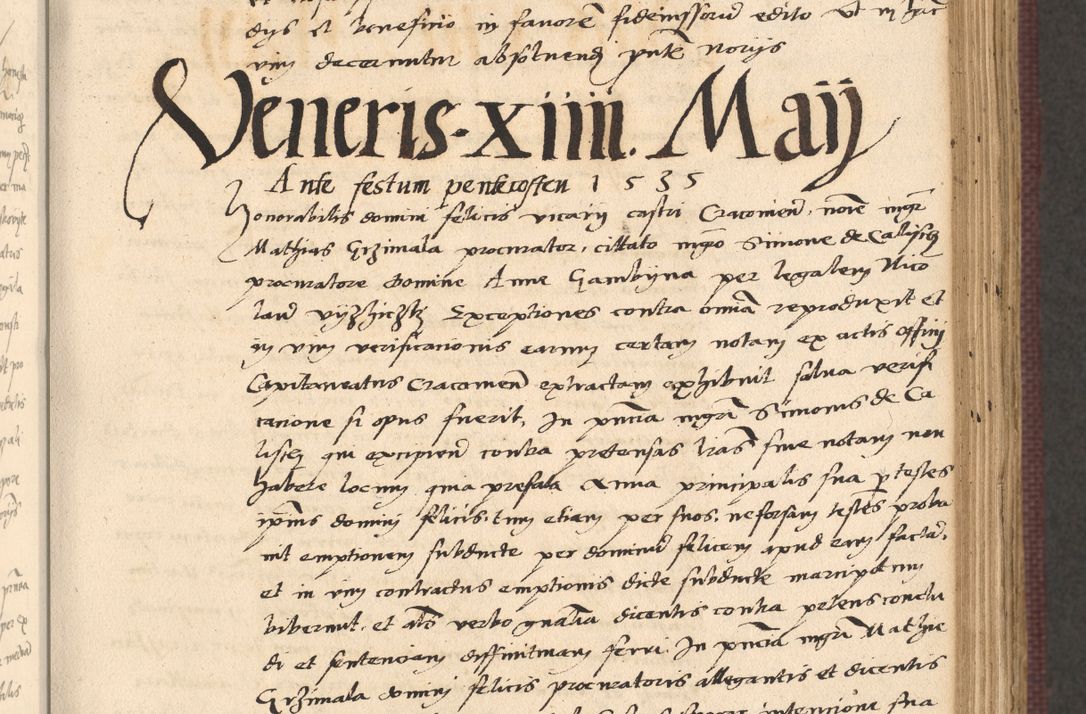 Zdjęcie nr 233 dla obiektu archiwalnego: Acta actorum, obligacionum sententiarumque tam interlocutoriarum quam diffinitivarum coram reverendo domino Thoma Roschnowsky canonico et officiali Cracoviensi generali ad annum Domini 1534, indicione septima, pontificatus sanctissimi in Christo patris domini et domini Clementis pape septimi, anno ipsius undecimo vel alias, ut dicitur vacante sede apostolica feliciter continuantur