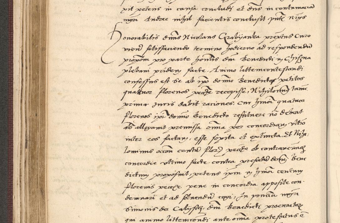Zdjęcie nr 218 dla obiektu archiwalnego: Acta actorum, obligacionum sententiarumque tam interlocutoriarum quam diffinitivarum coram reverendo domino Thoma Roschnowsky canonico et officiali Cracoviensi generali ad annum Domini 1534, indicione septima, pontificatus sanctissimi in Christo patris domini et domini Clementis pape septimi, anno ipsius undecimo vel alias, ut dicitur vacante sede apostolica feliciter continuantur