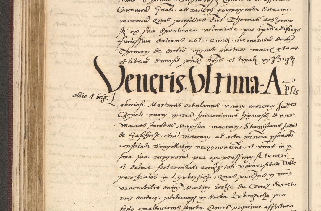 Zdjęcie nr 214 dla obiektu archiwalnego: Acta actorum, obligacionum sententiarumque tam interlocutoriarum quam diffinitivarum coram reverendo domino Thoma Roschnowsky canonico et officiali Cracoviensi generali ad annum Domini 1534, indicione septima, pontificatus sanctissimi in Christo patris domini et domini Clementis pape septimi, anno ipsius undecimo vel alias, ut dicitur vacante sede apostolica feliciter continuantur