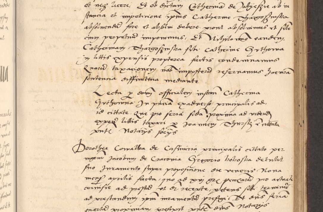 Zdjęcie nr 201 dla obiektu archiwalnego: Acta actorum, obligacionum sententiarumque tam interlocutoriarum quam diffinitivarum coram reverendo domino Thoma Roschnowsky canonico et officiali Cracoviensi generali ad annum Domini 1534, indicione septima, pontificatus sanctissimi in Christo patris domini et domini Clementis pape septimi, anno ipsius undecimo vel alias, ut dicitur vacante sede apostolica feliciter continuantur