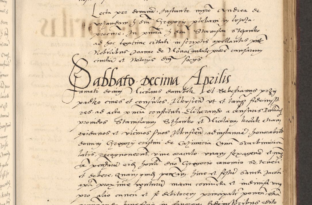 Zdjęcie nr 193 dla obiektu archiwalnego: Acta actorum, obligacionum sententiarumque tam interlocutoriarum quam diffinitivarum coram reverendo domino Thoma Roschnowsky canonico et officiali Cracoviensi generali ad annum Domini 1534, indicione septima, pontificatus sanctissimi in Christo patris domini et domini Clementis pape septimi, anno ipsius undecimo vel alias, ut dicitur vacante sede apostolica feliciter continuantur