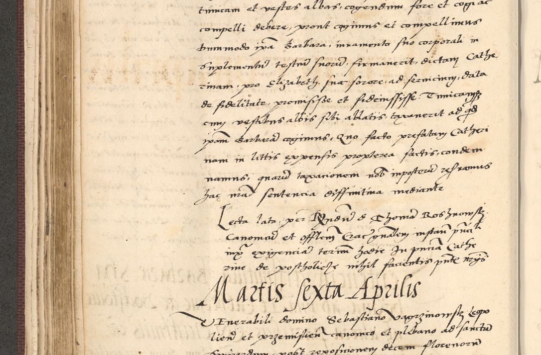 Zdjęcie nr 184 dla obiektu archiwalnego: Acta actorum, obligacionum sententiarumque tam interlocutoriarum quam diffinitivarum coram reverendo domino Thoma Roschnowsky canonico et officiali Cracoviensi generali ad annum Domini 1534, indicione septima, pontificatus sanctissimi in Christo patris domini et domini Clementis pape septimi, anno ipsius undecimo vel alias, ut dicitur vacante sede apostolica feliciter continuantur