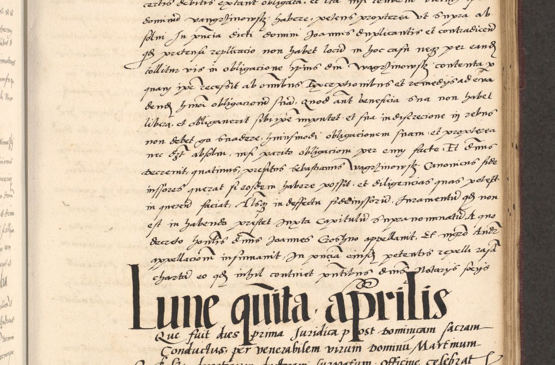 Zdjęcie nr 179 dla obiektu archiwalnego: Acta actorum, obligacionum sententiarumque tam interlocutoriarum quam diffinitivarum coram reverendo domino Thoma Roschnowsky canonico et officiali Cracoviensi generali ad annum Domini 1534, indicione septima, pontificatus sanctissimi in Christo patris domini et domini Clementis pape septimi, anno ipsius undecimo vel alias, ut dicitur vacante sede apostolica feliciter continuantur