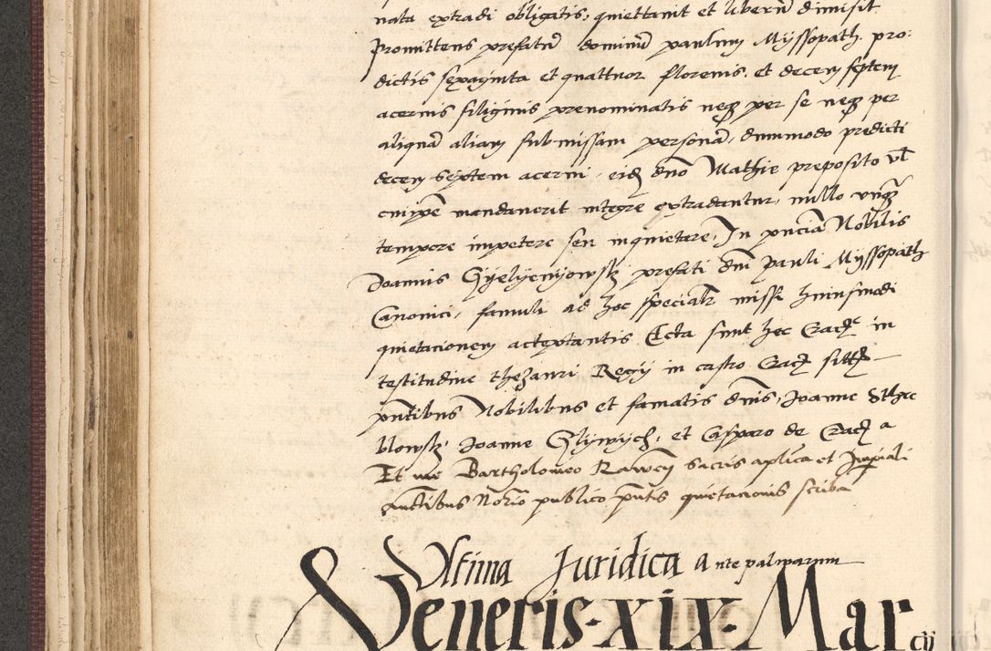 Zdjęcie nr 166 dla obiektu archiwalnego: Acta actorum, obligacionum sententiarumque tam interlocutoriarum quam diffinitivarum coram reverendo domino Thoma Roschnowsky canonico et officiali Cracoviensi generali ad annum Domini 1534, indicione septima, pontificatus sanctissimi in Christo patris domini et domini Clementis pape septimi, anno ipsius undecimo vel alias, ut dicitur vacante sede apostolica feliciter continuantur