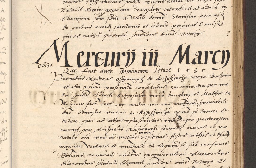 Zdjęcie nr 133 dla obiektu archiwalnego: Acta actorum, obligacionum sententiarumque tam interlocutoriarum quam diffinitivarum coram reverendo domino Thoma Roschnowsky canonico et officiali Cracoviensi generali ad annum Domini 1534, indicione septima, pontificatus sanctissimi in Christo patris domini et domini Clementis pape septimi, anno ipsius undecimo vel alias, ut dicitur vacante sede apostolica feliciter continuantur