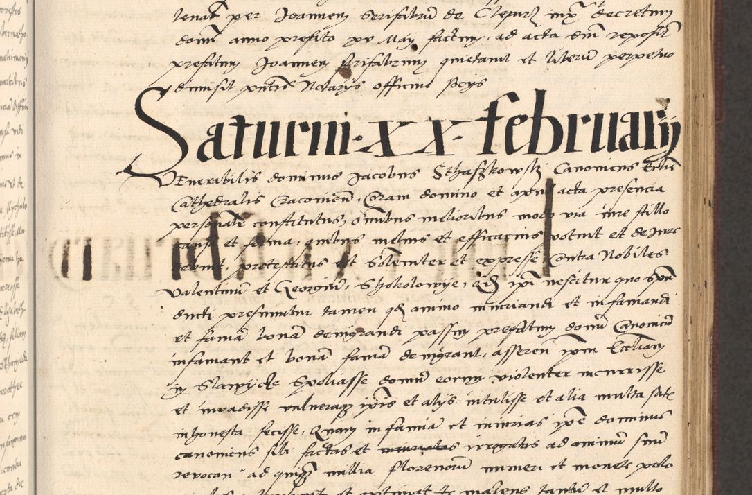 Zdjęcie nr 119 dla obiektu archiwalnego: Acta actorum, obligacionum sententiarumque tam interlocutoriarum quam diffinitivarum coram reverendo domino Thoma Roschnowsky canonico et officiali Cracoviensi generali ad annum Domini 1534, indicione septima, pontificatus sanctissimi in Christo patris domini et domini Clementis pape septimi, anno ipsius undecimo vel alias, ut dicitur vacante sede apostolica feliciter continuantur