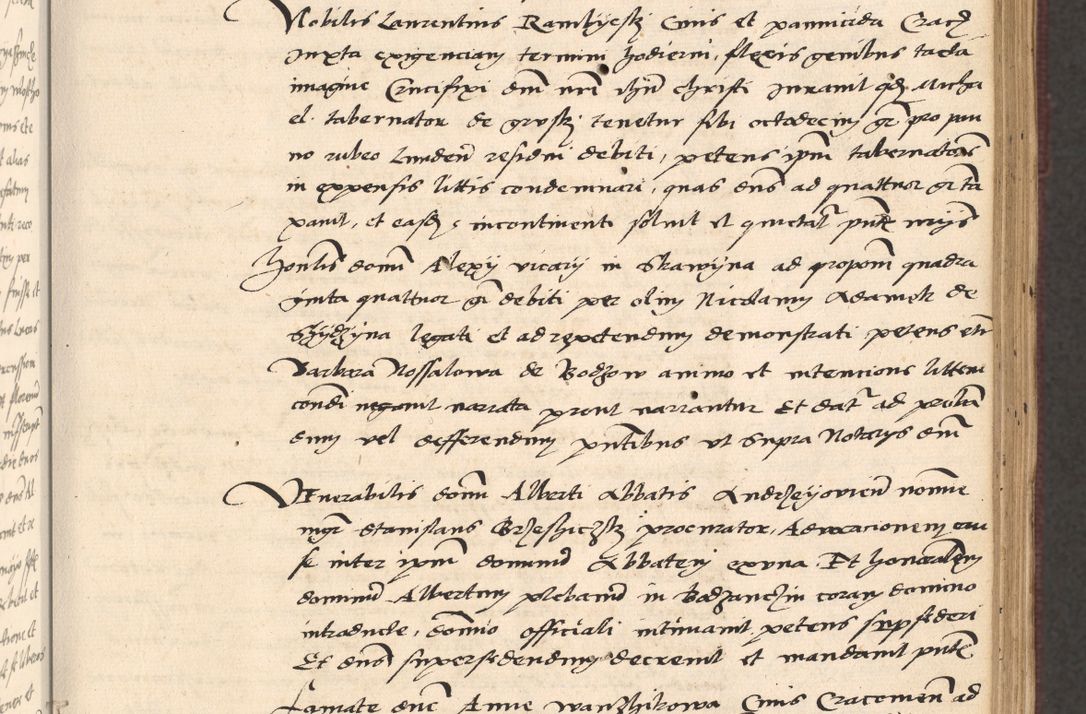 Zdjęcie nr 107 dla obiektu archiwalnego: Acta actorum, obligacionum sententiarumque tam interlocutoriarum quam diffinitivarum coram reverendo domino Thoma Roschnowsky canonico et officiali Cracoviensi generali ad annum Domini 1534, indicione septima, pontificatus sanctissimi in Christo patris domini et domini Clementis pape septimi, anno ipsius undecimo vel alias, ut dicitur vacante sede apostolica feliciter continuantur