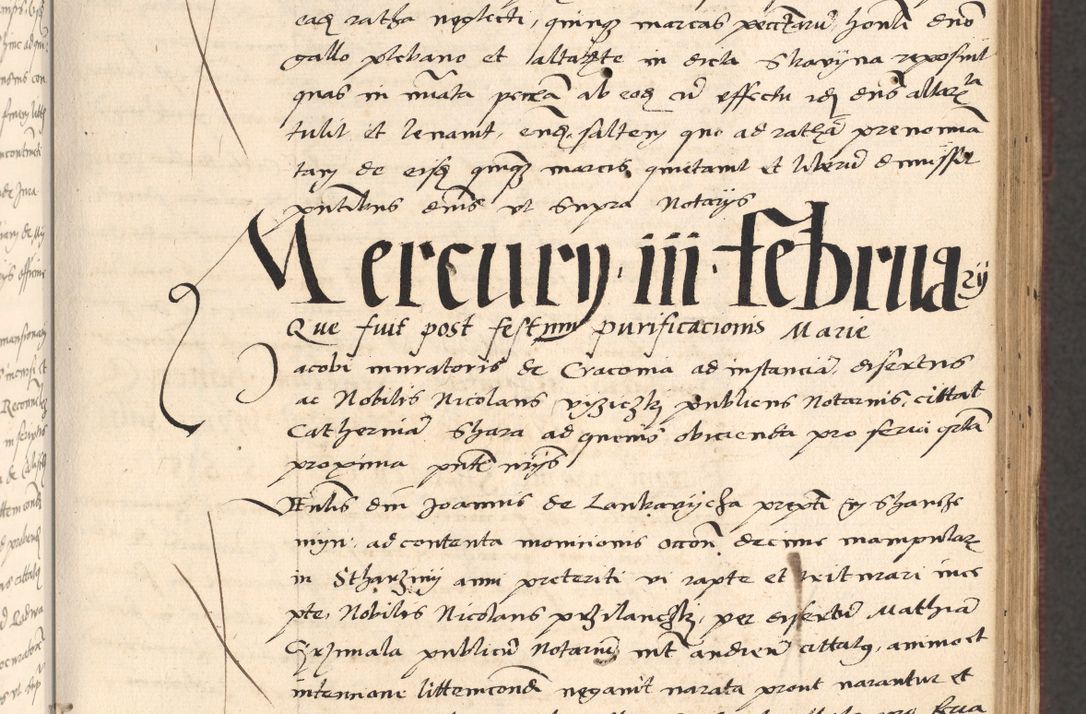 Zdjęcie nr 103 dla obiektu archiwalnego: Acta actorum, obligacionum sententiarumque tam interlocutoriarum quam diffinitivarum coram reverendo domino Thoma Roschnowsky canonico et officiali Cracoviensi generali ad annum Domini 1534, indicione septima, pontificatus sanctissimi in Christo patris domini et domini Clementis pape septimi, anno ipsius undecimo vel alias, ut dicitur vacante sede apostolica feliciter continuantur