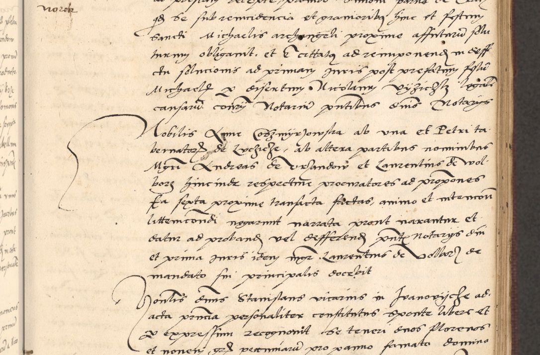 Zdjęcie nr 95 dla obiektu archiwalnego: Acta actorum, obligacionum sententiarumque tam interlocutoriarum quam diffinitivarum coram reverendo domino Thoma Roschnowsky canonico et officiali Cracoviensi generali ad annum Domini 1534, indicione septima, pontificatus sanctissimi in Christo patris domini et domini Clementis pape septimi, anno ipsius undecimo vel alias, ut dicitur vacante sede apostolica feliciter continuantur