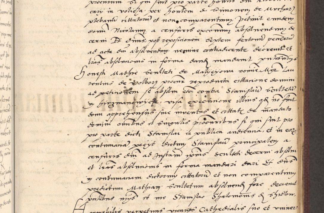 Zdjęcie nr 83 dla obiektu archiwalnego: Acta actorum, obligacionum sententiarumque tam interlocutoriarum quam diffinitivarum coram reverendo domino Thoma Roschnowsky canonico et officiali Cracoviensi generali ad annum Domini 1534, indicione septima, pontificatus sanctissimi in Christo patris domini et domini Clementis pape septimi, anno ipsius undecimo vel alias, ut dicitur vacante sede apostolica feliciter continuantur