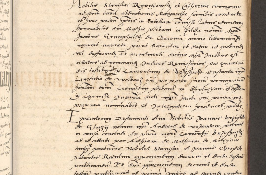 Zdjęcie nr 81 dla obiektu archiwalnego: Acta actorum, obligacionum sententiarumque tam interlocutoriarum quam diffinitivarum coram reverendo domino Thoma Roschnowsky canonico et officiali Cracoviensi generali ad annum Domini 1534, indicione septima, pontificatus sanctissimi in Christo patris domini et domini Clementis pape septimi, anno ipsius undecimo vel alias, ut dicitur vacante sede apostolica feliciter continuantur