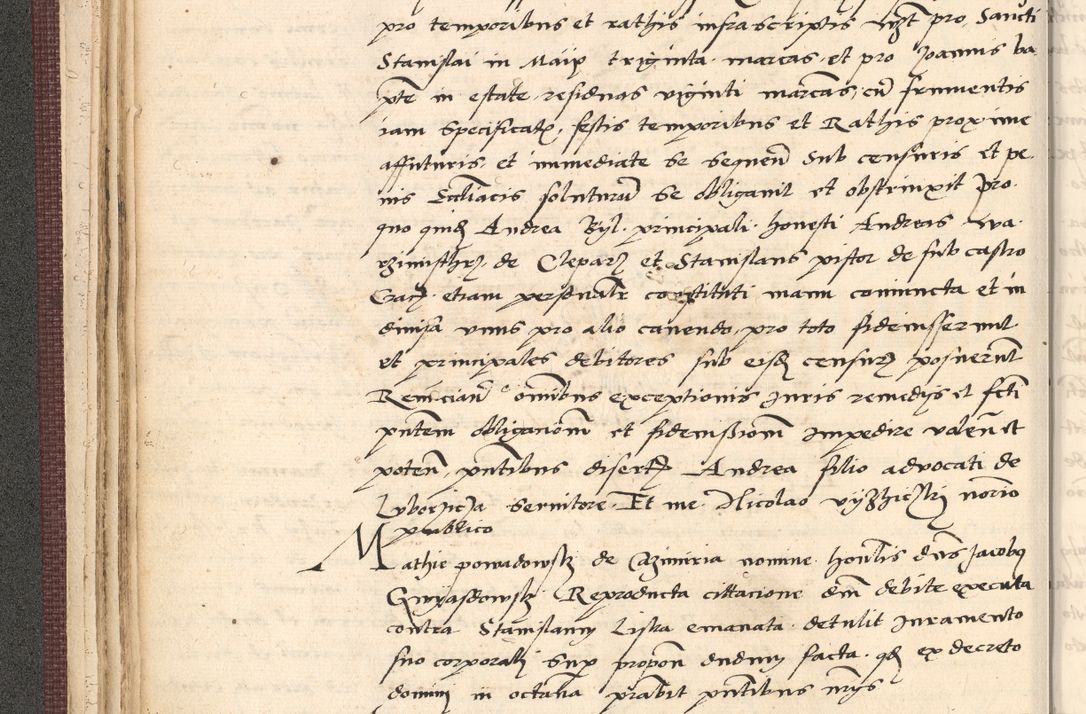 Zdjęcie nr 82 dla obiektu archiwalnego: Acta actorum, obligacionum sententiarumque tam interlocutoriarum quam diffinitivarum coram reverendo domino Thoma Roschnowsky canonico et officiali Cracoviensi generali ad annum Domini 1534, indicione septima, pontificatus sanctissimi in Christo patris domini et domini Clementis pape septimi, anno ipsius undecimo vel alias, ut dicitur vacante sede apostolica feliciter continuantur