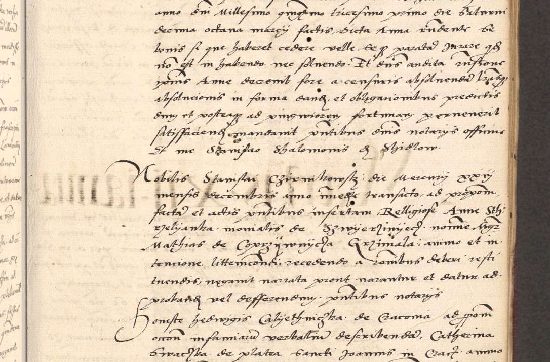 Zdjęcie nr 77 dla obiektu archiwalnego: Acta actorum, obligacionum sententiarumque tam interlocutoriarum quam diffinitivarum coram reverendo domino Thoma Roschnowsky canonico et officiali Cracoviensi generali ad annum Domini 1534, indicione septima, pontificatus sanctissimi in Christo patris domini et domini Clementis pape septimi, anno ipsius undecimo vel alias, ut dicitur vacante sede apostolica feliciter continuantur