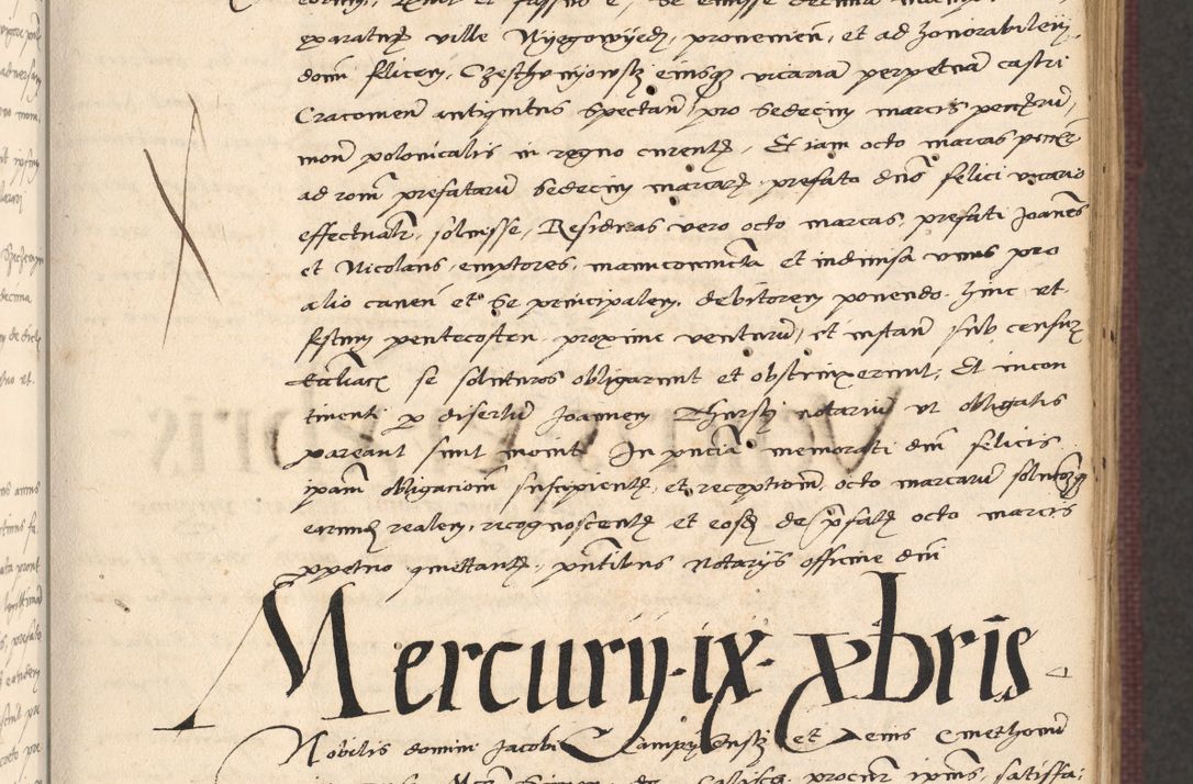 Zdjęcie nr 49 dla obiektu archiwalnego: Acta actorum, obligacionum sententiarumque tam interlocutoriarum quam diffinitivarum coram reverendo domino Thoma Roschnowsky canonico et officiali Cracoviensi generali ad annum Domini 1534, indicione septima, pontificatus sanctissimi in Christo patris domini et domini Clementis pape septimi, anno ipsius undecimo vel alias, ut dicitur vacante sede apostolica feliciter continuantur