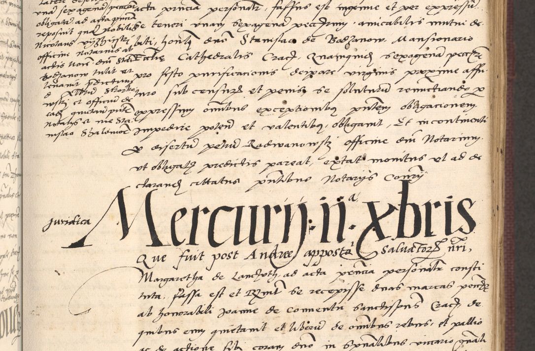 Zdjęcie nr 41 dla obiektu archiwalnego: Acta actorum, obligacionum sententiarumque tam interlocutoriarum quam diffinitivarum coram reverendo domino Thoma Roschnowsky canonico et officiali Cracoviensi generali ad annum Domini 1534, indicione septima, pontificatus sanctissimi in Christo patris domini et domini Clementis pape septimi, anno ipsius undecimo vel alias, ut dicitur vacante sede apostolica feliciter continuantur