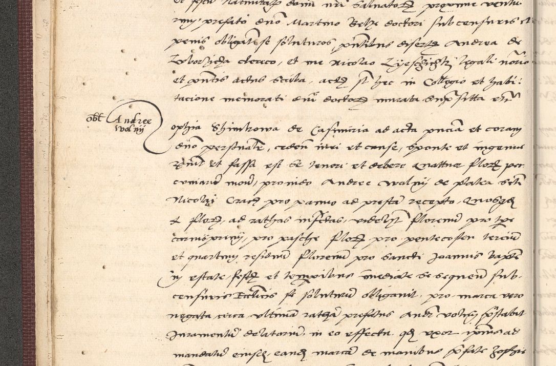 Zdjęcie nr 34 dla obiektu archiwalnego: Acta actorum, obligacionum sententiarumque tam interlocutoriarum quam diffinitivarum coram reverendo domino Thoma Roschnowsky canonico et officiali Cracoviensi generali ad annum Domini 1534, indicione septima, pontificatus sanctissimi in Christo patris domini et domini Clementis pape septimi, anno ipsius undecimo vel alias, ut dicitur vacante sede apostolica feliciter continuantur