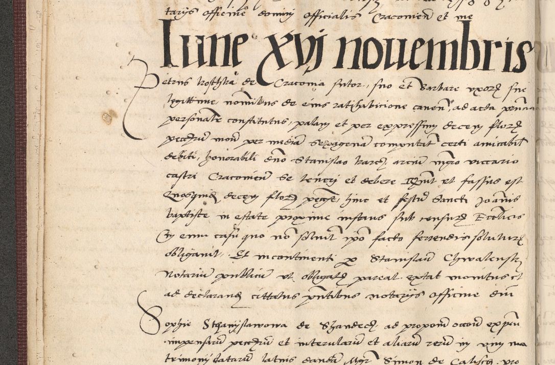 Zdjęcie nr 30 dla obiektu archiwalnego: Acta actorum, obligacionum sententiarumque tam interlocutoriarum quam diffinitivarum coram reverendo domino Thoma Roschnowsky canonico et officiali Cracoviensi generali ad annum Domini 1534, indicione septima, pontificatus sanctissimi in Christo patris domini et domini Clementis pape septimi, anno ipsius undecimo vel alias, ut dicitur vacante sede apostolica feliciter continuantur