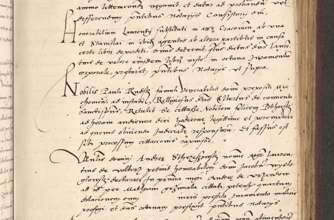 Zdjęcie nr 27 dla obiektu archiwalnego: Acta actorum, obligacionum sententiarumque tam interlocutoriarum quam diffinitivarum coram reverendo domino Thoma Roschnowsky canonico et officiali Cracoviensi generali ad annum Domini 1534, indicione septima, pontificatus sanctissimi in Christo patris domini et domini Clementis pape septimi, anno ipsius undecimo vel alias, ut dicitur vacante sede apostolica feliciter continuantur