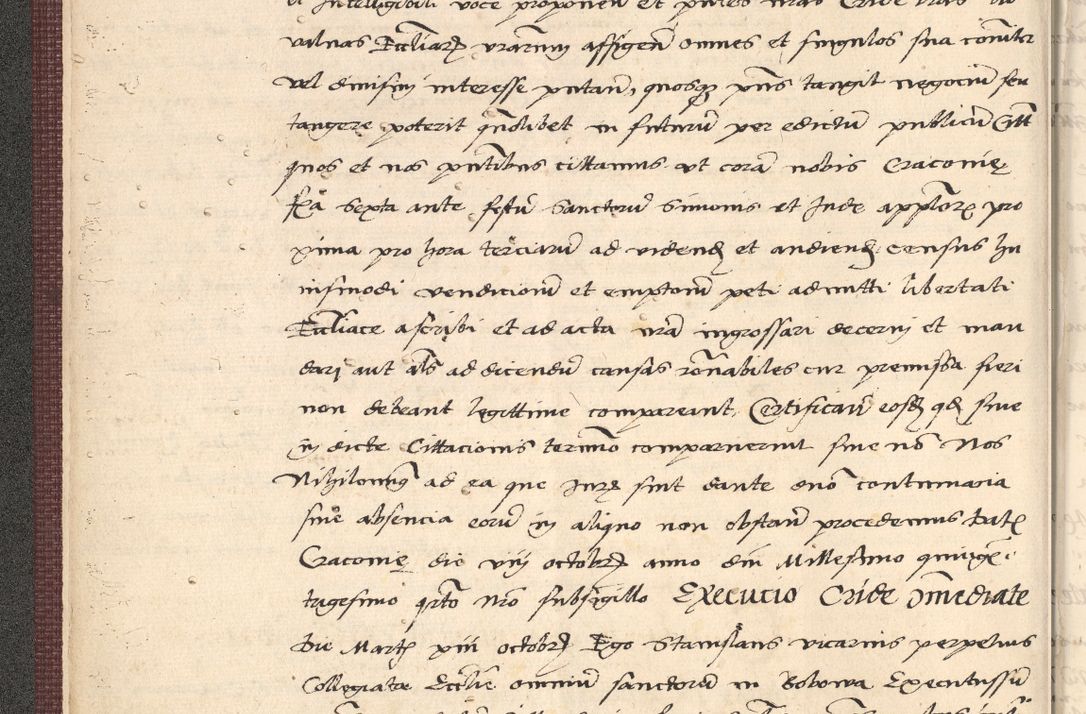 Zdjęcie nr 20 dla obiektu archiwalnego: Acta actorum, obligacionum sententiarumque tam interlocutoriarum quam diffinitivarum coram reverendo domino Thoma Roschnowsky canonico et officiali Cracoviensi generali ad annum Domini 1534, indicione septima, pontificatus sanctissimi in Christo patris domini et domini Clementis pape septimi, anno ipsius undecimo vel alias, ut dicitur vacante sede apostolica feliciter continuantur