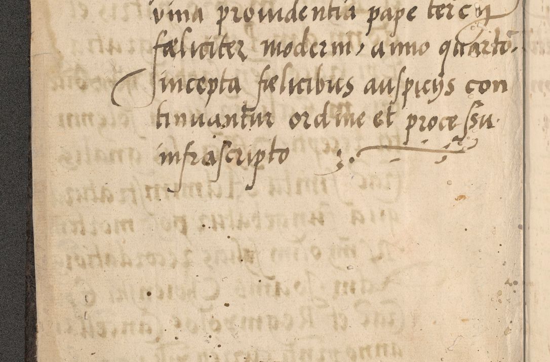 Zdjęcie nr 5 dla obiektu archiwalnego: Acta actorum causarum, sentenciarum et obligationum coram reverendo patre domino Thoma Roznowski canonico et reverendissimi in Christo patris et domini domini Patri Dei gratia Cracoviensis. Sabbato, 26 Octobris in ecclesiam suam solenniter recepti officialis generalis Cracoviensis dinita administratura, qua fungebatur post mortem reverendissimi olim felicis recordationis domini Joannis Choiecki episcopi Cracoviensis et Regni Polonie cancelarii anno presenti currenti videlicet 1538, die 11 Marcii Piotrcovie in comiciis celebratis circiter 23 horam defuncti sepulto corpore nona eiusdemque obsequiis X respective Aprilis peractis electo sub indictione XI, pontificatu vero sanctissimi in Christo patris et domini nostri domini Pauli divina providencia pape tercii foeliciter moderni, anno quarto, incepta felicibus auspiciis continuantur ordine processu infrascripto