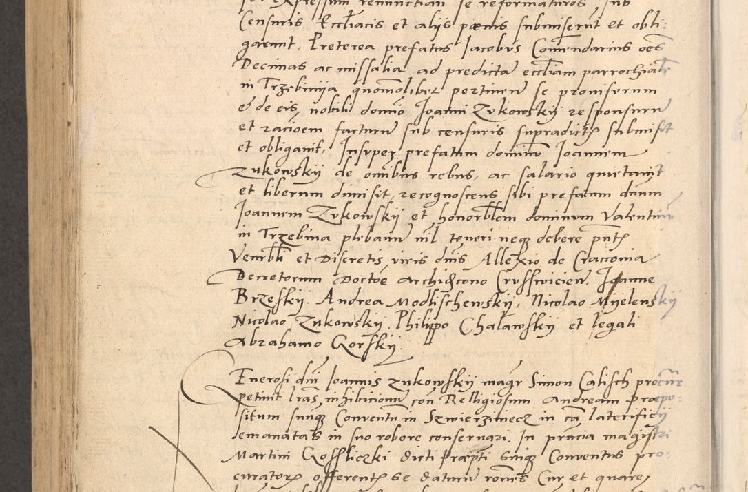 Zdjęcie nr 947 dla obiektu archiwalnego: Acta actorum causarum, sentenciarum et obligationum coram reverendo patre domino Thoma Roznowski canonico et reverendissimi in Christo patris et domini domini Patri Dei gratia Cracoviensis. Sabbato, 26 Octobris in ecclesiam suam solenniter recepti officialis generalis Cracoviensis dinita administratura, qua fungebatur post mortem reverendissimi olim felicis recordationis domini Joannis Choiecki episcopi Cracoviensis et Regni Polonie cancelarii anno presenti currenti videlicet 1538, die 11 Marcii Piotrcovie in comiciis celebratis circiter 23 horam defuncti sepulto corpore nona eiusdemque obsequiis X respective Aprilis peractis electo sub indictione XI, pontificatu vero sanctissimi in Christo patris et domini nostri domini Pauli divina providencia pape tercii foeliciter moderni, anno quarto, incepta felicibus auspiciis continuantur ordine processu infrascripto