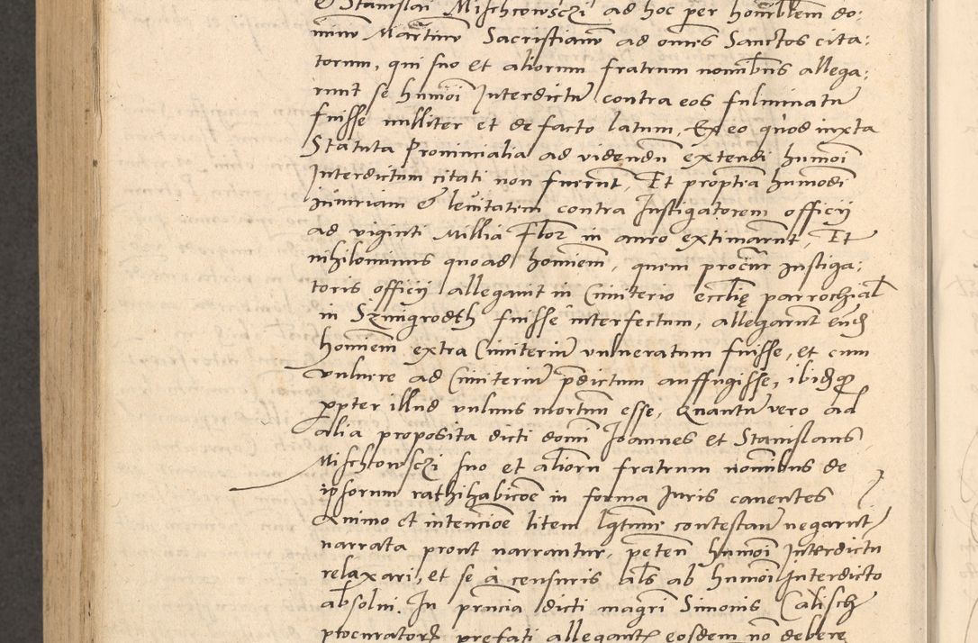 Zdjęcie nr 935 dla obiektu archiwalnego: Acta actorum causarum, sentenciarum et obligationum coram reverendo patre domino Thoma Roznowski canonico et reverendissimi in Christo patris et domini domini Patri Dei gratia Cracoviensis. Sabbato, 26 Octobris in ecclesiam suam solenniter recepti officialis generalis Cracoviensis dinita administratura, qua fungebatur post mortem reverendissimi olim felicis recordationis domini Joannis Choiecki episcopi Cracoviensis et Regni Polonie cancelarii anno presenti currenti videlicet 1538, die 11 Marcii Piotrcovie in comiciis celebratis circiter 23 horam defuncti sepulto corpore nona eiusdemque obsequiis X respective Aprilis peractis electo sub indictione XI, pontificatu vero sanctissimi in Christo patris et domini nostri domini Pauli divina providencia pape tercii foeliciter moderni, anno quarto, incepta felicibus auspiciis continuantur ordine processu infrascripto