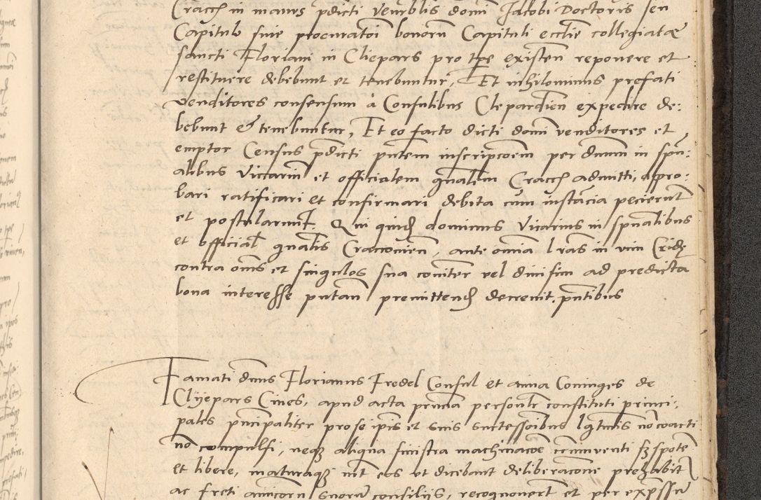 Zdjęcie nr 916 dla obiektu archiwalnego: Acta actorum causarum, sentenciarum et obligationum coram reverendo patre domino Thoma Roznowski canonico et reverendissimi in Christo patris et domini domini Patri Dei gratia Cracoviensis. Sabbato, 26 Octobris in ecclesiam suam solenniter recepti officialis generalis Cracoviensis dinita administratura, qua fungebatur post mortem reverendissimi olim felicis recordationis domini Joannis Choiecki episcopi Cracoviensis et Regni Polonie cancelarii anno presenti currenti videlicet 1538, die 11 Marcii Piotrcovie in comiciis celebratis circiter 23 horam defuncti sepulto corpore nona eiusdemque obsequiis X respective Aprilis peractis electo sub indictione XI, pontificatu vero sanctissimi in Christo patris et domini nostri domini Pauli divina providencia pape tercii foeliciter moderni, anno quarto, incepta felicibus auspiciis continuantur ordine processu infrascripto