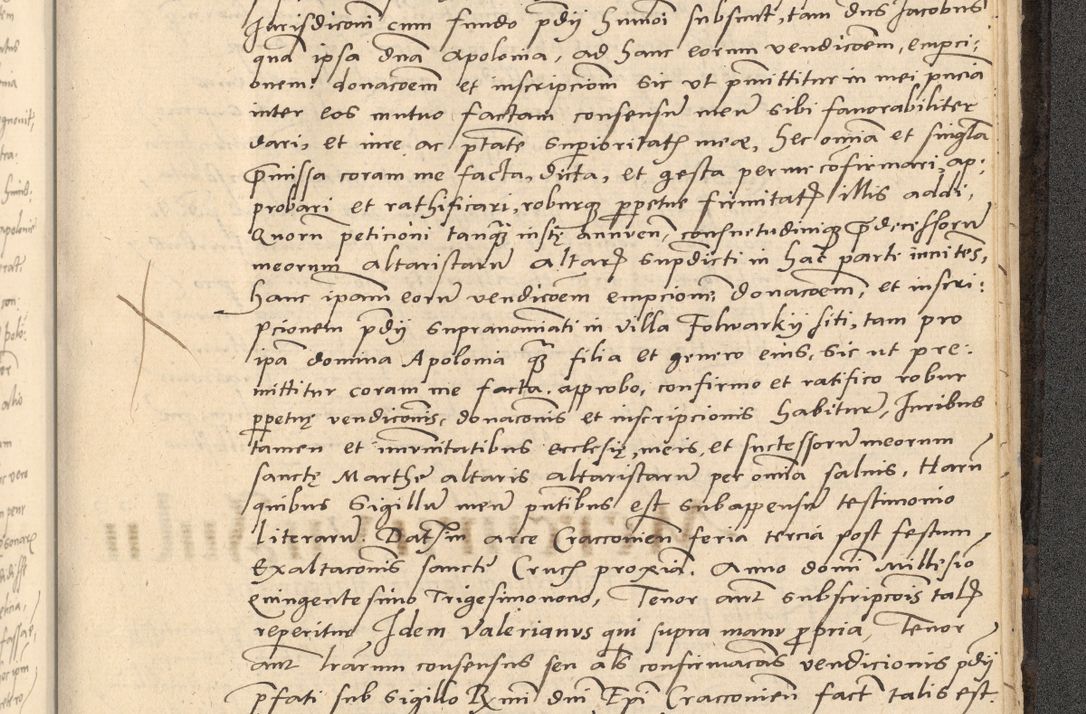 Zdjęcie nr 908 dla obiektu archiwalnego: Acta actorum causarum, sentenciarum et obligationum coram reverendo patre domino Thoma Roznowski canonico et reverendissimi in Christo patris et domini domini Patri Dei gratia Cracoviensis. Sabbato, 26 Octobris in ecclesiam suam solenniter recepti officialis generalis Cracoviensis dinita administratura, qua fungebatur post mortem reverendissimi olim felicis recordationis domini Joannis Choiecki episcopi Cracoviensis et Regni Polonie cancelarii anno presenti currenti videlicet 1538, die 11 Marcii Piotrcovie in comiciis celebratis circiter 23 horam defuncti sepulto corpore nona eiusdemque obsequiis X respective Aprilis peractis electo sub indictione XI, pontificatu vero sanctissimi in Christo patris et domini nostri domini Pauli divina providencia pape tercii foeliciter moderni, anno quarto, incepta felicibus auspiciis continuantur ordine processu infrascripto