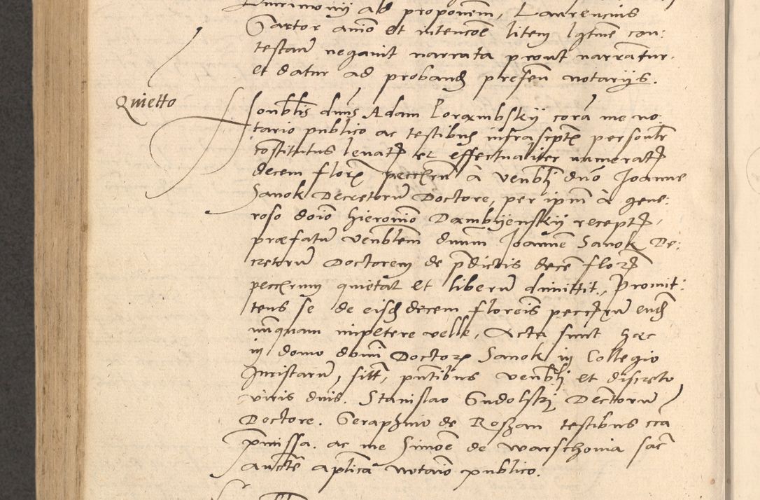 Zdjęcie nr 863 dla obiektu archiwalnego: Acta actorum causarum, sentenciarum et obligationum coram reverendo patre domino Thoma Roznowski canonico et reverendissimi in Christo patris et domini domini Patri Dei gratia Cracoviensis. Sabbato, 26 Octobris in ecclesiam suam solenniter recepti officialis generalis Cracoviensis dinita administratura, qua fungebatur post mortem reverendissimi olim felicis recordationis domini Joannis Choiecki episcopi Cracoviensis et Regni Polonie cancelarii anno presenti currenti videlicet 1538, die 11 Marcii Piotrcovie in comiciis celebratis circiter 23 horam defuncti sepulto corpore nona eiusdemque obsequiis X respective Aprilis peractis electo sub indictione XI, pontificatu vero sanctissimi in Christo patris et domini nostri domini Pauli divina providencia pape tercii foeliciter moderni, anno quarto, incepta felicibus auspiciis continuantur ordine processu infrascripto
