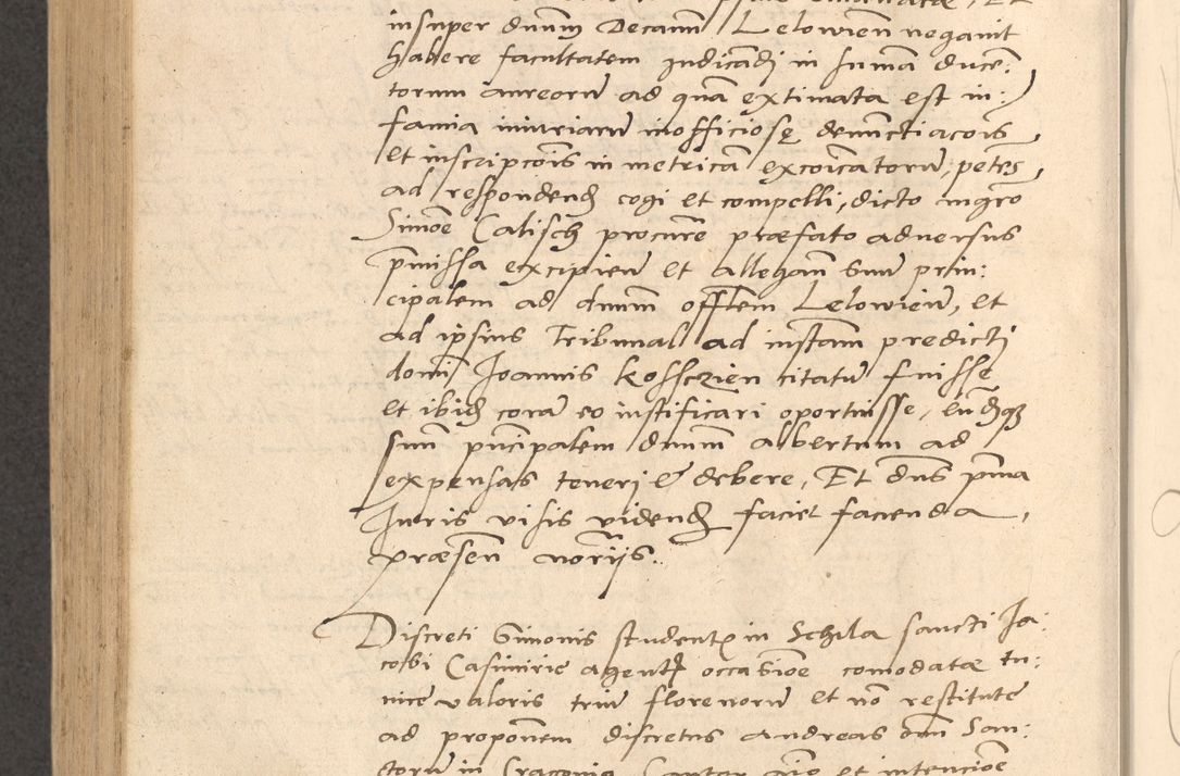 Zdjęcie nr 861 dla obiektu archiwalnego: Acta actorum causarum, sentenciarum et obligationum coram reverendo patre domino Thoma Roznowski canonico et reverendissimi in Christo patris et domini domini Patri Dei gratia Cracoviensis. Sabbato, 26 Octobris in ecclesiam suam solenniter recepti officialis generalis Cracoviensis dinita administratura, qua fungebatur post mortem reverendissimi olim felicis recordationis domini Joannis Choiecki episcopi Cracoviensis et Regni Polonie cancelarii anno presenti currenti videlicet 1538, die 11 Marcii Piotrcovie in comiciis celebratis circiter 23 horam defuncti sepulto corpore nona eiusdemque obsequiis X respective Aprilis peractis electo sub indictione XI, pontificatu vero sanctissimi in Christo patris et domini nostri domini Pauli divina providencia pape tercii foeliciter moderni, anno quarto, incepta felicibus auspiciis continuantur ordine processu infrascripto