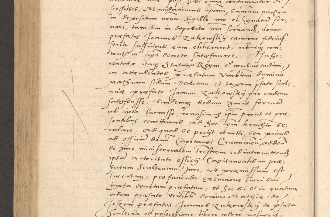 Zdjęcie nr 839 dla obiektu archiwalnego: Acta actorum causarum, sentenciarum et obligationum coram reverendo patre domino Thoma Roznowski canonico et reverendissimi in Christo patris et domini domini Patri Dei gratia Cracoviensis. Sabbato, 26 Octobris in ecclesiam suam solenniter recepti officialis generalis Cracoviensis dinita administratura, qua fungebatur post mortem reverendissimi olim felicis recordationis domini Joannis Choiecki episcopi Cracoviensis et Regni Polonie cancelarii anno presenti currenti videlicet 1538, die 11 Marcii Piotrcovie in comiciis celebratis circiter 23 horam defuncti sepulto corpore nona eiusdemque obsequiis X respective Aprilis peractis electo sub indictione XI, pontificatu vero sanctissimi in Christo patris et domini nostri domini Pauli divina providencia pape tercii foeliciter moderni, anno quarto, incepta felicibus auspiciis continuantur ordine processu infrascripto
