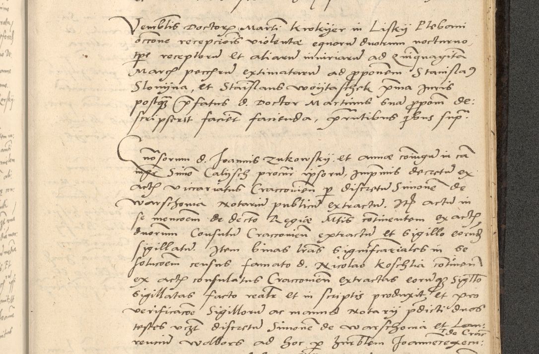 Zdjęcie nr 814 dla obiektu archiwalnego: Acta actorum causarum, sentenciarum et obligationum coram reverendo patre domino Thoma Roznowski canonico et reverendissimi in Christo patris et domini domini Patri Dei gratia Cracoviensis. Sabbato, 26 Octobris in ecclesiam suam solenniter recepti officialis generalis Cracoviensis dinita administratura, qua fungebatur post mortem reverendissimi olim felicis recordationis domini Joannis Choiecki episcopi Cracoviensis et Regni Polonie cancelarii anno presenti currenti videlicet 1538, die 11 Marcii Piotrcovie in comiciis celebratis circiter 23 horam defuncti sepulto corpore nona eiusdemque obsequiis X respective Aprilis peractis electo sub indictione XI, pontificatu vero sanctissimi in Christo patris et domini nostri domini Pauli divina providencia pape tercii foeliciter moderni, anno quarto, incepta felicibus auspiciis continuantur ordine processu infrascripto
