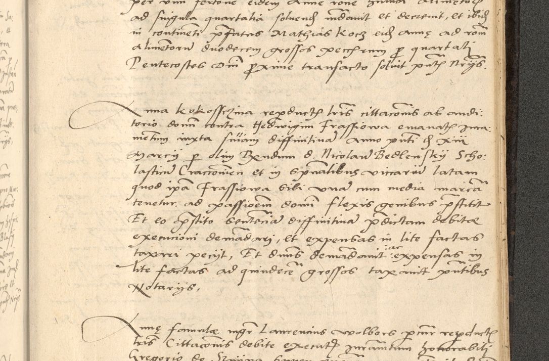 Zdjęcie nr 816 dla obiektu archiwalnego: Acta actorum causarum, sentenciarum et obligationum coram reverendo patre domino Thoma Roznowski canonico et reverendissimi in Christo patris et domini domini Patri Dei gratia Cracoviensis. Sabbato, 26 Octobris in ecclesiam suam solenniter recepti officialis generalis Cracoviensis dinita administratura, qua fungebatur post mortem reverendissimi olim felicis recordationis domini Joannis Choiecki episcopi Cracoviensis et Regni Polonie cancelarii anno presenti currenti videlicet 1538, die 11 Marcii Piotrcovie in comiciis celebratis circiter 23 horam defuncti sepulto corpore nona eiusdemque obsequiis X respective Aprilis peractis electo sub indictione XI, pontificatu vero sanctissimi in Christo patris et domini nostri domini Pauli divina providencia pape tercii foeliciter moderni, anno quarto, incepta felicibus auspiciis continuantur ordine processu infrascripto