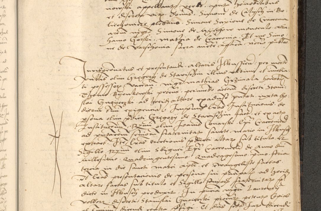 Zdjęcie nr 804 dla obiektu archiwalnego: Acta actorum causarum, sentenciarum et obligationum coram reverendo patre domino Thoma Roznowski canonico et reverendissimi in Christo patris et domini domini Patri Dei gratia Cracoviensis. Sabbato, 26 Octobris in ecclesiam suam solenniter recepti officialis generalis Cracoviensis dinita administratura, qua fungebatur post mortem reverendissimi olim felicis recordationis domini Joannis Choiecki episcopi Cracoviensis et Regni Polonie cancelarii anno presenti currenti videlicet 1538, die 11 Marcii Piotrcovie in comiciis celebratis circiter 23 horam defuncti sepulto corpore nona eiusdemque obsequiis X respective Aprilis peractis electo sub indictione XI, pontificatu vero sanctissimi in Christo patris et domini nostri domini Pauli divina providencia pape tercii foeliciter moderni, anno quarto, incepta felicibus auspiciis continuantur ordine processu infrascripto